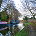 Looking back towards Swan Bridge No.80 (Grade II Listed Building) on the Coventry Canal