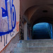 Grafitti entlang der Treppe