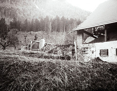 Farmhouse with broken Barn