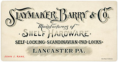 Slaymaker, Barry and Company, Lancaster, Pa., ca. 1890s