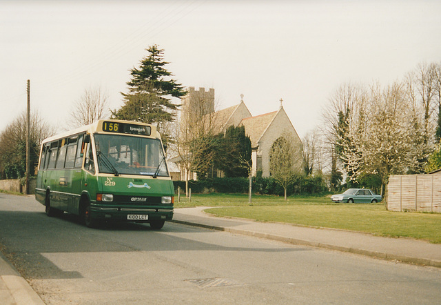 Ipswich Buses 229 (K100 LCT) - 3 April 1994