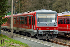628er  Triebwagen der Westfrankenbahn unterwegs für die Erzgebirgsbahn