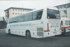 Guðmundur Jónasson KN 155, a Mercedes-Benz Tourismo , parked at the GJ premises in Reykjavík – 28 July 2002 (496-34A)