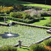 Ornamental pool with fountain statue at Lyme Park