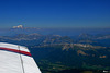 En "Piper Archer", vue sur le Mont Blanc traversée des Alpes Françaises