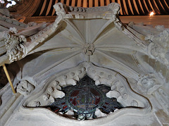 dorchester abbey church, oxon  detail of mid c14 sedilia c.1340(75)