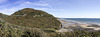 Marros Sands and Top Castle hill fort panorama