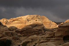 The light on the sandstone