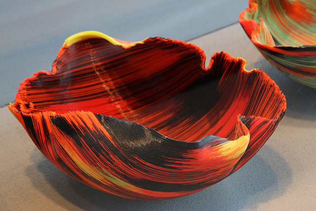 Fused and Folded Glass Bowl