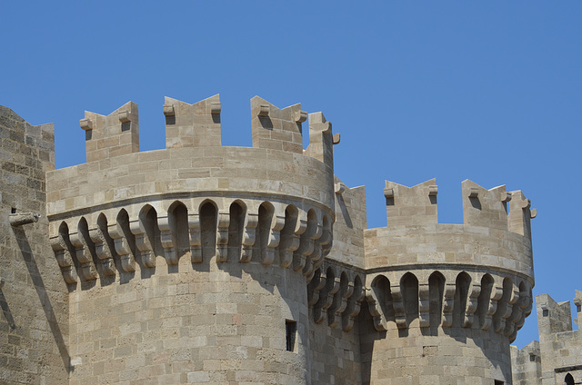Rhodes, The Top of the Towers of the Palace of the Grand Master