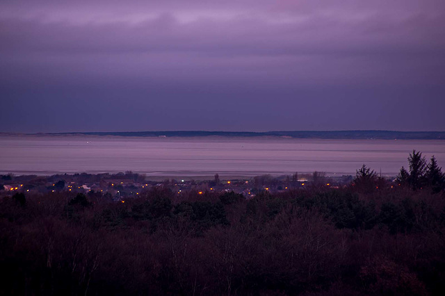 A long exposure view across the River Mersey pre dawn