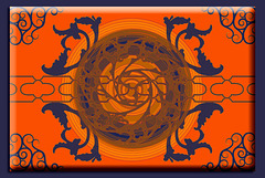 Designed with Gomedia arabesque brushes - orange version