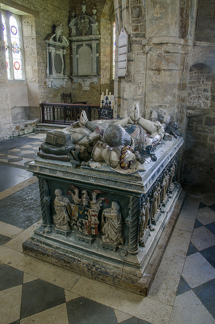 Fawsley (2): Sir Richard Knightley and Jane Skennard's tomb.