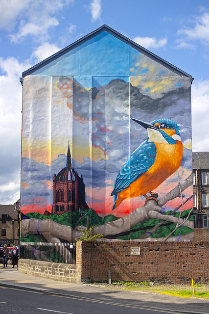 Kingfisher Mural in Paisley