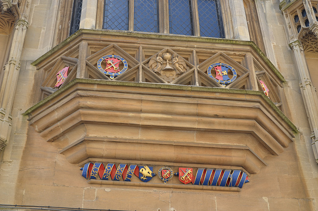 Oxford, Corpus Christi College Building Balcony