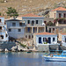 Coastal Buildings in Nimborio Village on the Island of Chalki