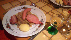Choucroute Garnie = Sauerkraut mit Zubehör