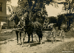 Robert and Maud Pulling a Wagon