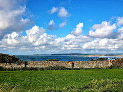 Looking across the bay towards Baggy Point from the Tors