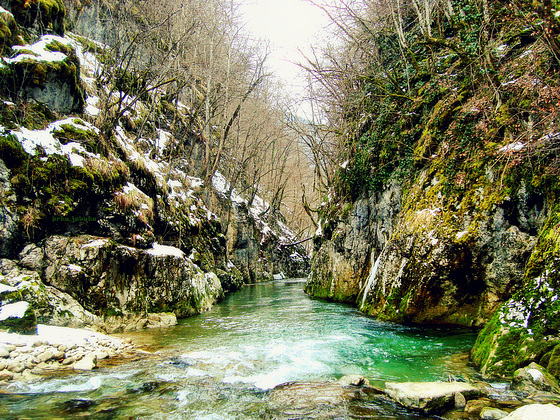 Ugar river - entry in the canyon Ugar river - entry in the canyon
