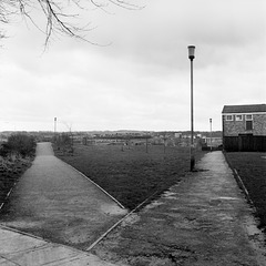 Junction on Castle Field Path Basingstoke, 1981 (2)