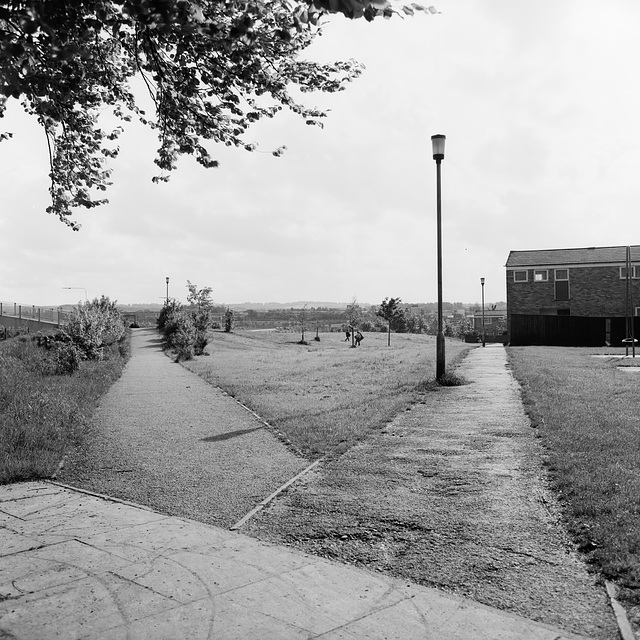 Junction on Castle Field Path Basingstoke, 1981