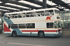 Keighley & District 384 (B90 SWX) in Bradford Interchange – 19 Oct 1991