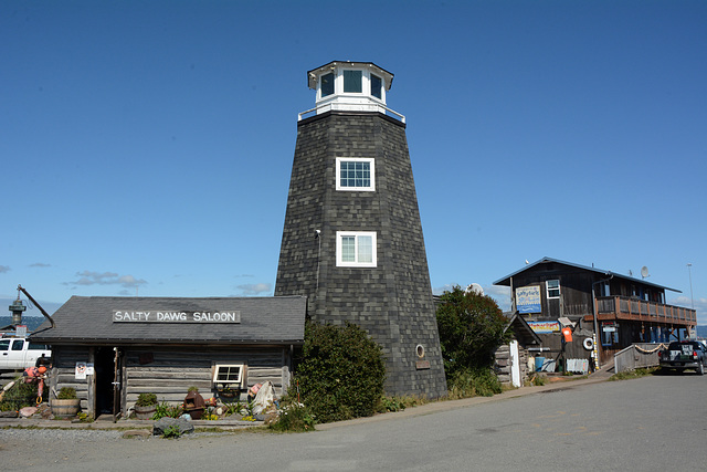 Alaska, Homer, Salty Dawg Saloon and Lighthouse