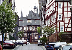 Historisches Rathaus in Frankenberg an der Eder. (Diascan)