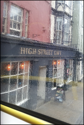 cafe in the rain
