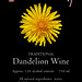 Dandelion Wine Label
