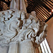 dorchester abbey church, oxon monks on a big c14 corbel attached to the nave arcade, presumed to be a statue base,(115)