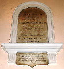 Memorial to Thomas Marlow Barwick, Saint James Church, Riddings, Derbyshire
