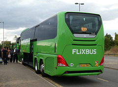Whippet Coaches (Flixbus contractor) FX33 and FX29 at Trumpington - 23 Jul 2022 (P1120739)