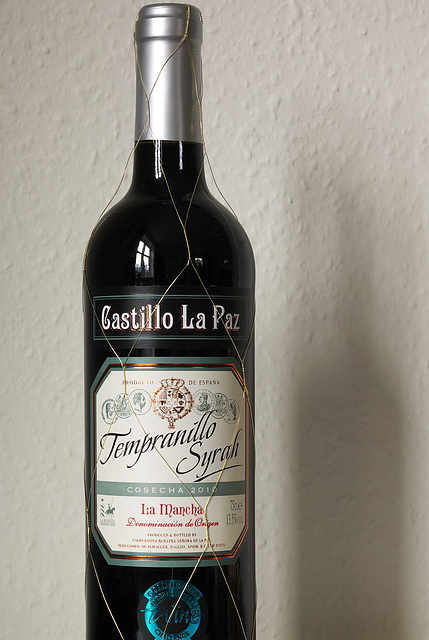 A bottle of Spanish wine