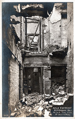 Interior of Quarndon Hall, Derbyshire after 1904 fire
