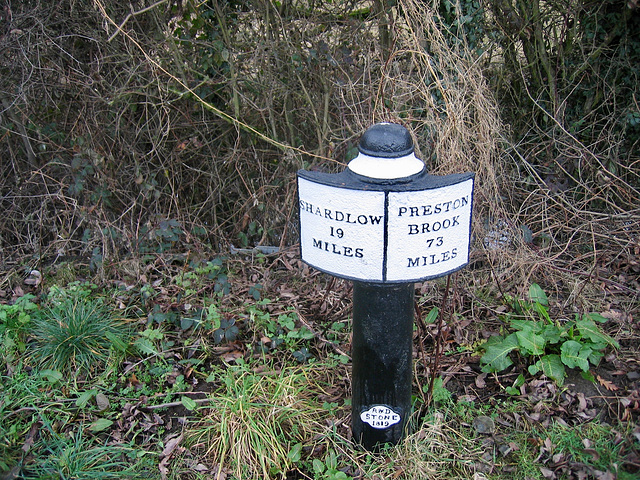 The cast iron Milepost made in 1819