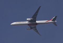 Emirates Boeing 777-31H(ER) A6-EQP FL80 EK65 UAE65 DXB-STN