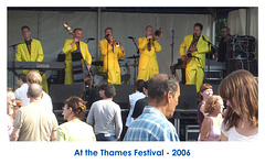 Yellow band at the Thames Festival 17 9 2006