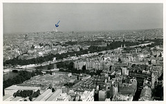Sacré-Cœur Basilica and the City of Paris from the Eiffel Tower