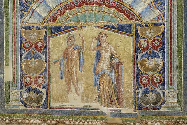 Herculaneum Wandmosaik im Haus Nr. 22