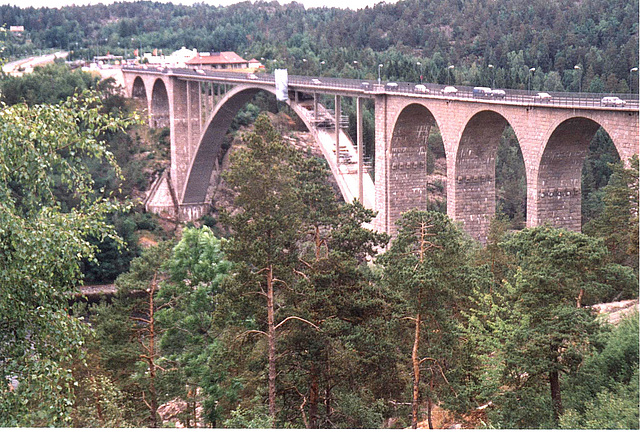 Grenzbrücke zwischen Schweden und Norwegen