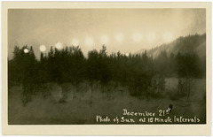 December 21st, Photo of the Sun Taken at Fifteen-Minute Intervals