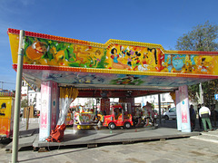Carousel for children, soon before opening.