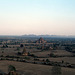 Blick über die ebene von Bagan zu den Bagan Hills