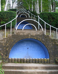 The famous blue steps at Naumkeag in Lenox, MA