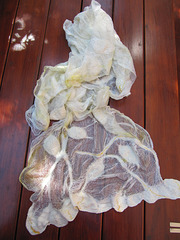 nuno felted scarf margelan silk