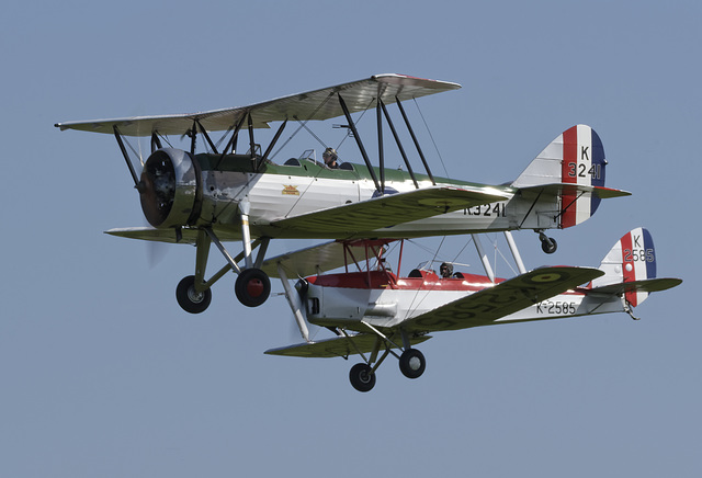 Avro Tutor and De Havilland Tiger Moth