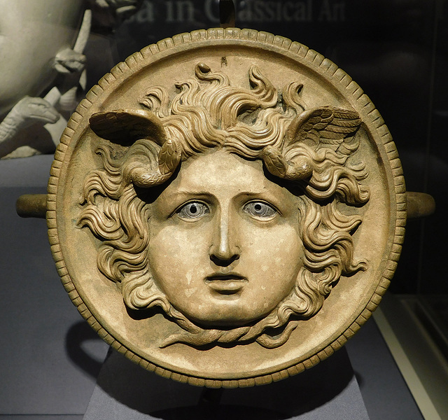 Chariot Pole Finial Head with Medusa in the Metropolitan Museum of Art, March 2018
