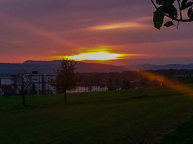 20141026 1115Hw [D~SHG] Sonnenuntergang, Wesergebirge, Rinteln